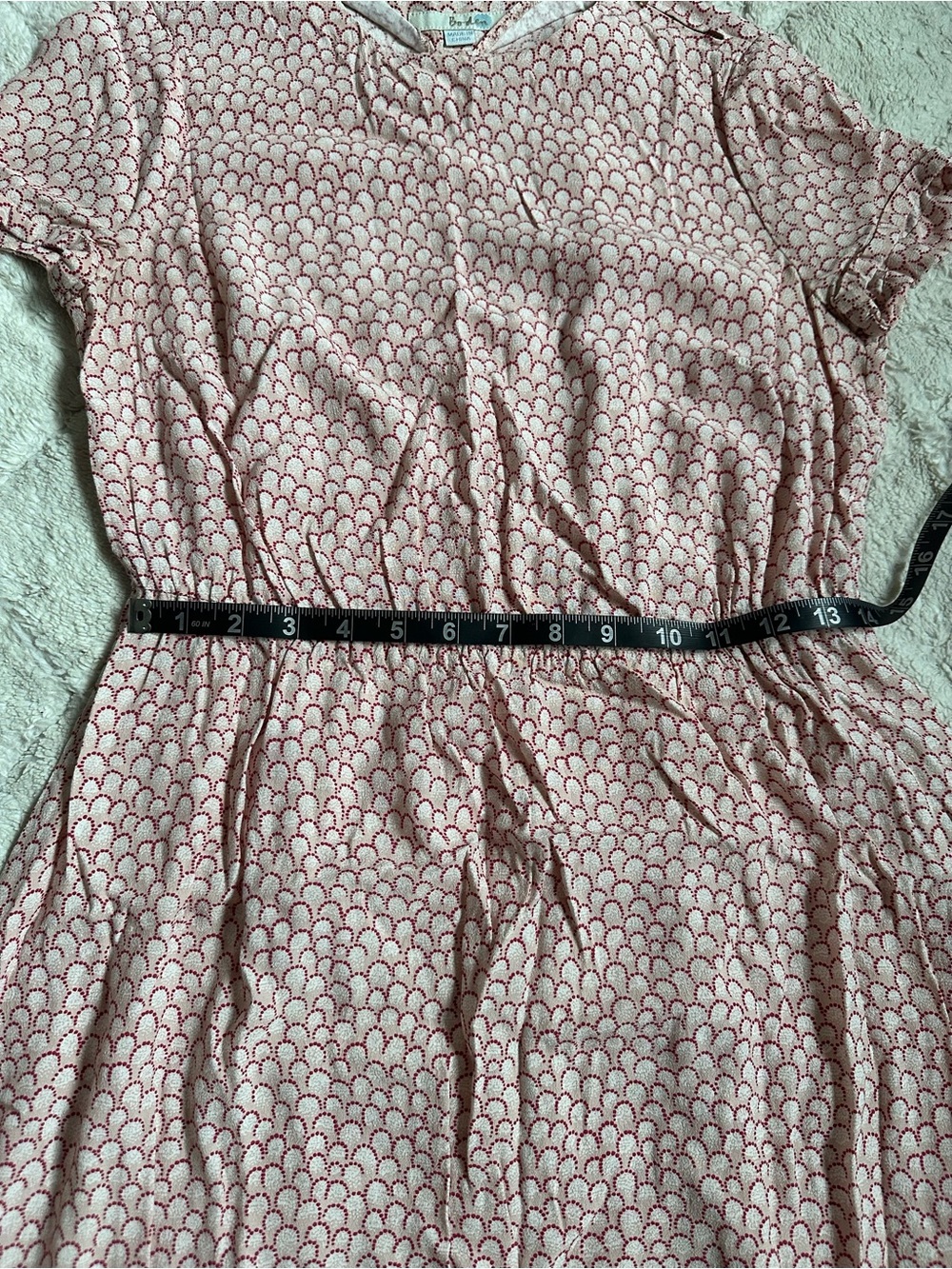 Boden | Pink and White Alisa Dress | Size 6 - Picture 9 of 10